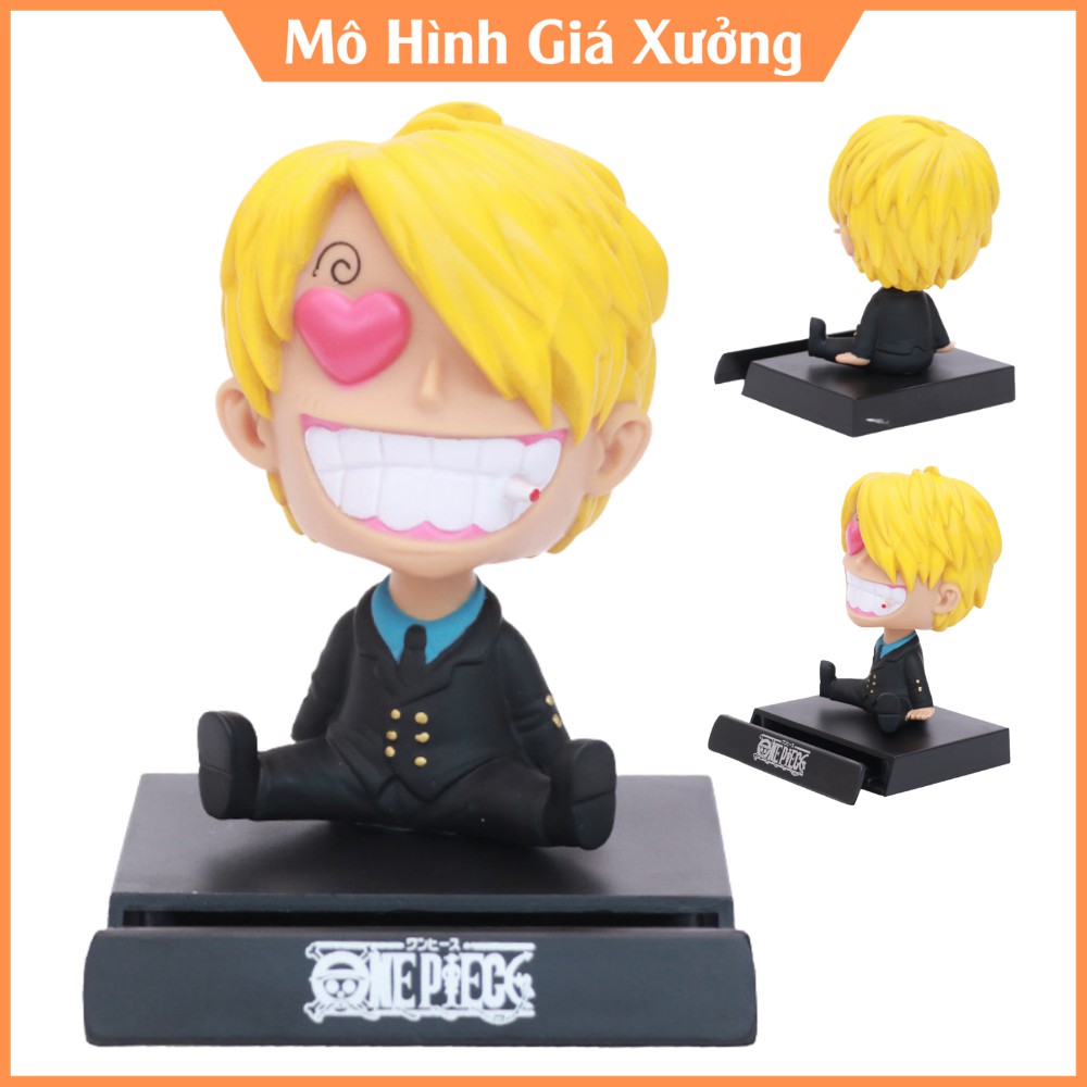 Mô Hình Vinsmoke Sanji Chibi lắc đầu - Trang trí taplo ô tô - Trang trí bàn học bàn , bàn làm việc - Kê Điện Thoại