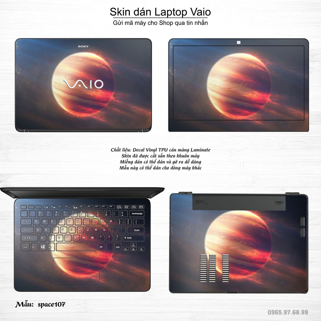 Skin dán Laptop Sony Vaio in hình không gian nhiều mẫu 18 (inbox mã máy cho Shop)