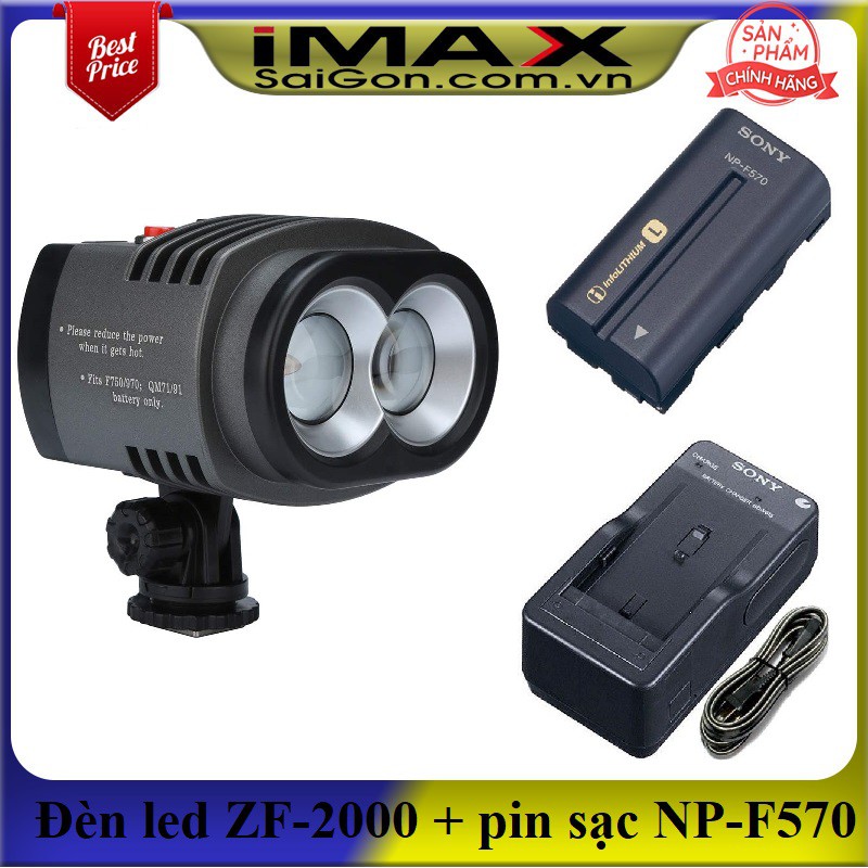 Đèn Led Video Zifon ZF-2000 Version II (New) + Bộ 01 pin và 01 sạc NP-F570