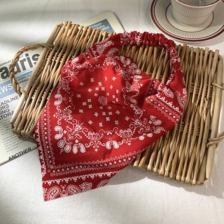 Retro floral pattern head scarf for women