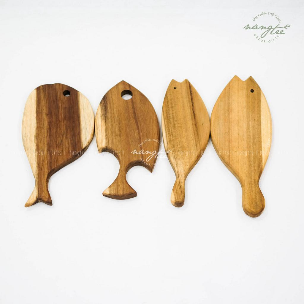 Thớt gỗ hình con cá, Thớt gỗ keo, Thớt gỗ trang trí
