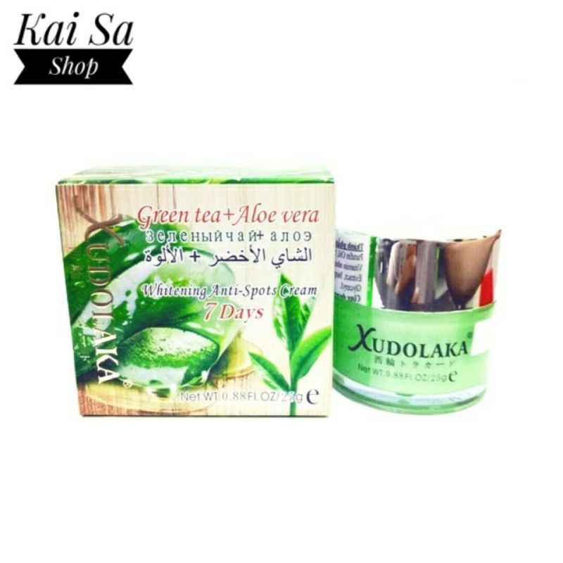 Kem Dưỡng XUDOLAKA GREEN TEA WHITENING ANTI-SPOTS CREAM Cream 25g