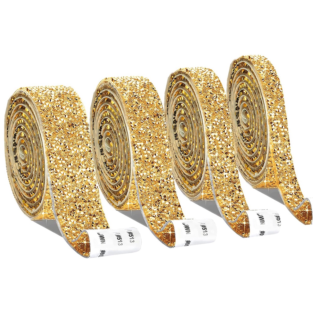 Cuộn Dây Ruy Băng Đính Đá Lấp Lánh 1 Yard