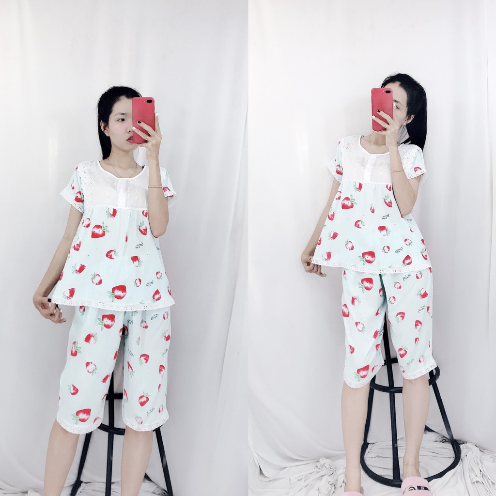Đồ Bộ Nữ Pijama Mặc Nhà Kute Quảng Châu Tiểu Thơ Xinh Nhiều Màu | BigBuy360 - bigbuy360.vn