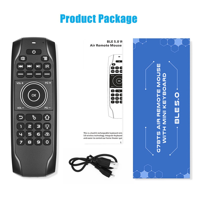 Bàn Phím Bluetooth 5.0 Mini G7Bts Gyroscope Điều Khiển Từ Xa Ir Cho Tv Box Laptop Thông Minh