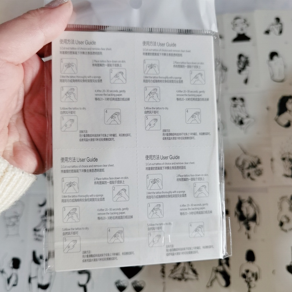 Set 100 Hình Xăm Dán Chống Nước Cá Tính Cho Cặp Đôi