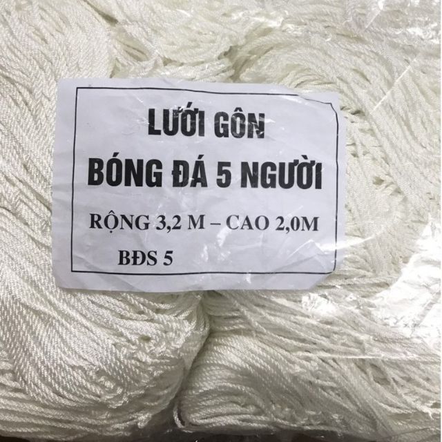 Lưới Gôn bóng đá loại dù xịn. 5 người 3m x 2,2m