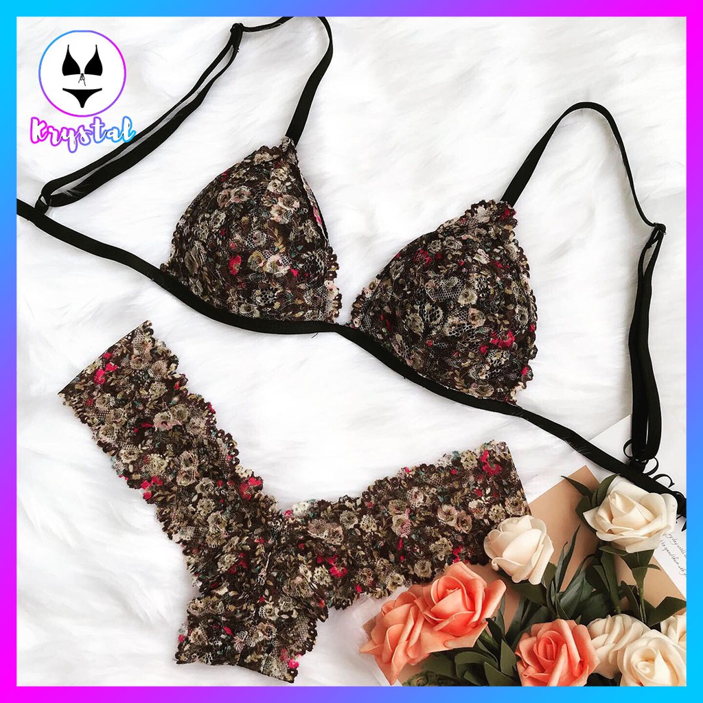 Bộ đồ lót ren nữ không gọng quần chữ Y nhiều màu | BigBuy360 - bigbuy360.vn