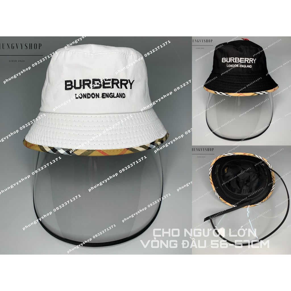 -SIZE NGƯỜI LỚN-Mũ chống dịch bắn, Nón cản bụi BUR VÀNH VIỀN CARO
