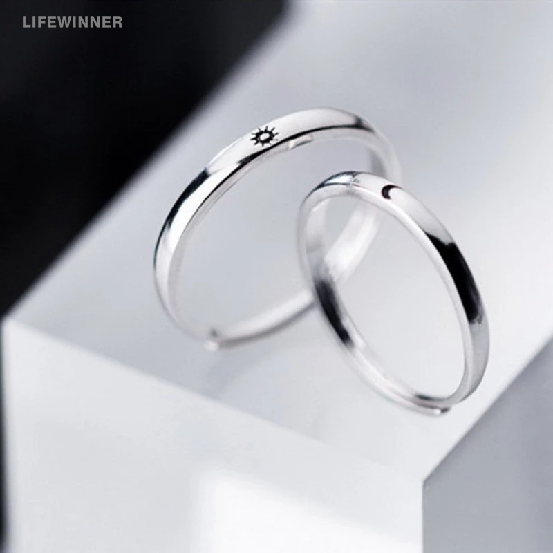 Nhẫn Đôi Hình Mặt Trăng/ Mặt Trời Thời Trang Cho Nữ