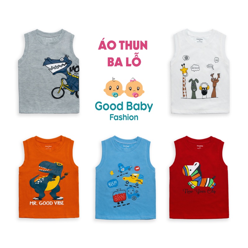 Áo ba lỗ bé trai, bé gái Good Baby từ 01 đến 06 tuổi thiết kế họa tiết ngộ nghĩnh - A05