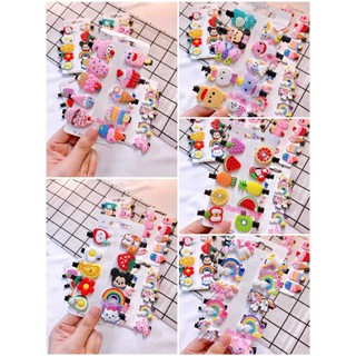 Sét 10  kẹp tóc cute cho bé mẫu mới