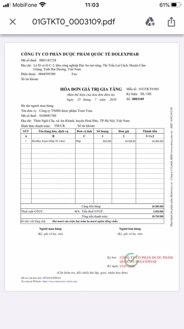 Vitamin Tổng Hợp Vital DHA Cho Bà Bầu | Thế Giới Skin Care