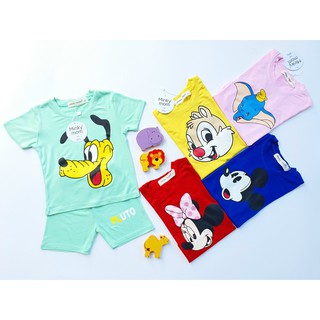 Bộ cộc tay thun Minky mom họa tiết động vật cho bé 6-19kg (Set 38)