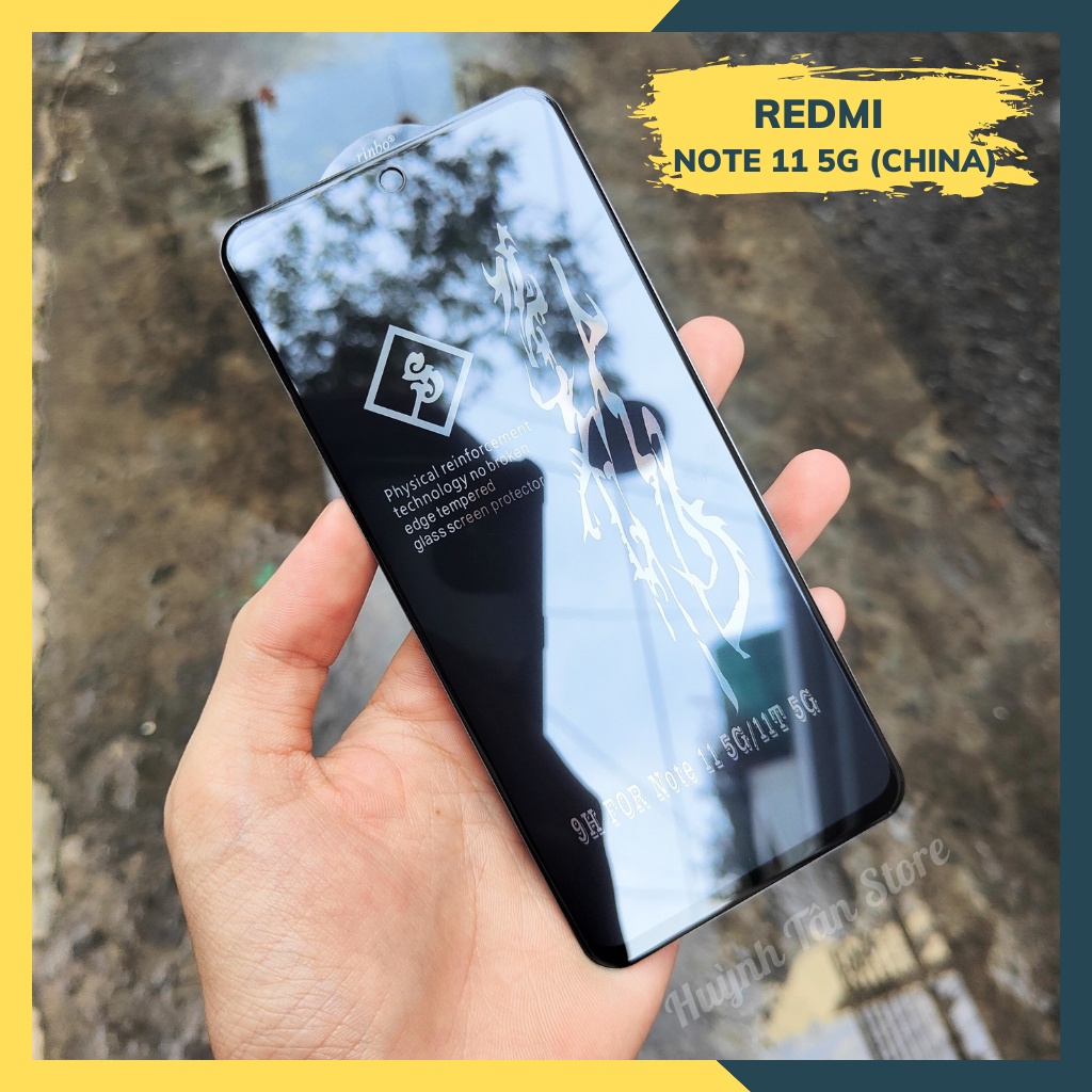Kính cường lực 6D Xiaomi Redmi Note 11 5G (china), Note 5 Pro full màn và keo, vát siêu mỏng