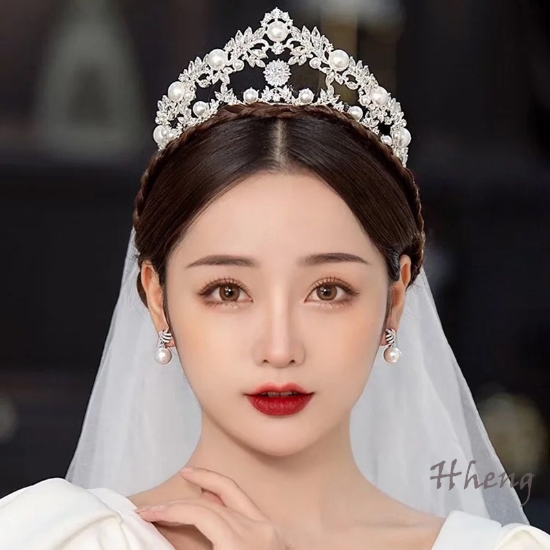 YADORNOS Cài Tóc Hình Vương Miện Đính Ngọc Trai Sang Trọng Cho Cô Dâu
