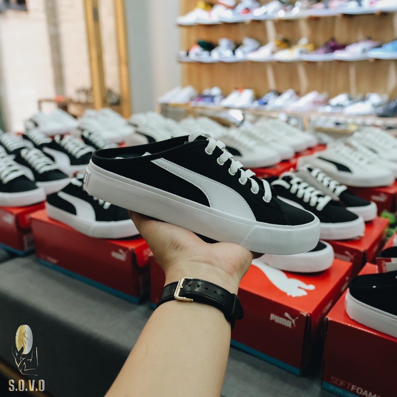 [Mã FAGREEN245 giảm tới 30K đơn 99K] 🔵[Freeship]🔵🔴 Giày Đạp gót Puma Bari Mule Korea🔴 | BigBuy360 - bigbuy360.vn