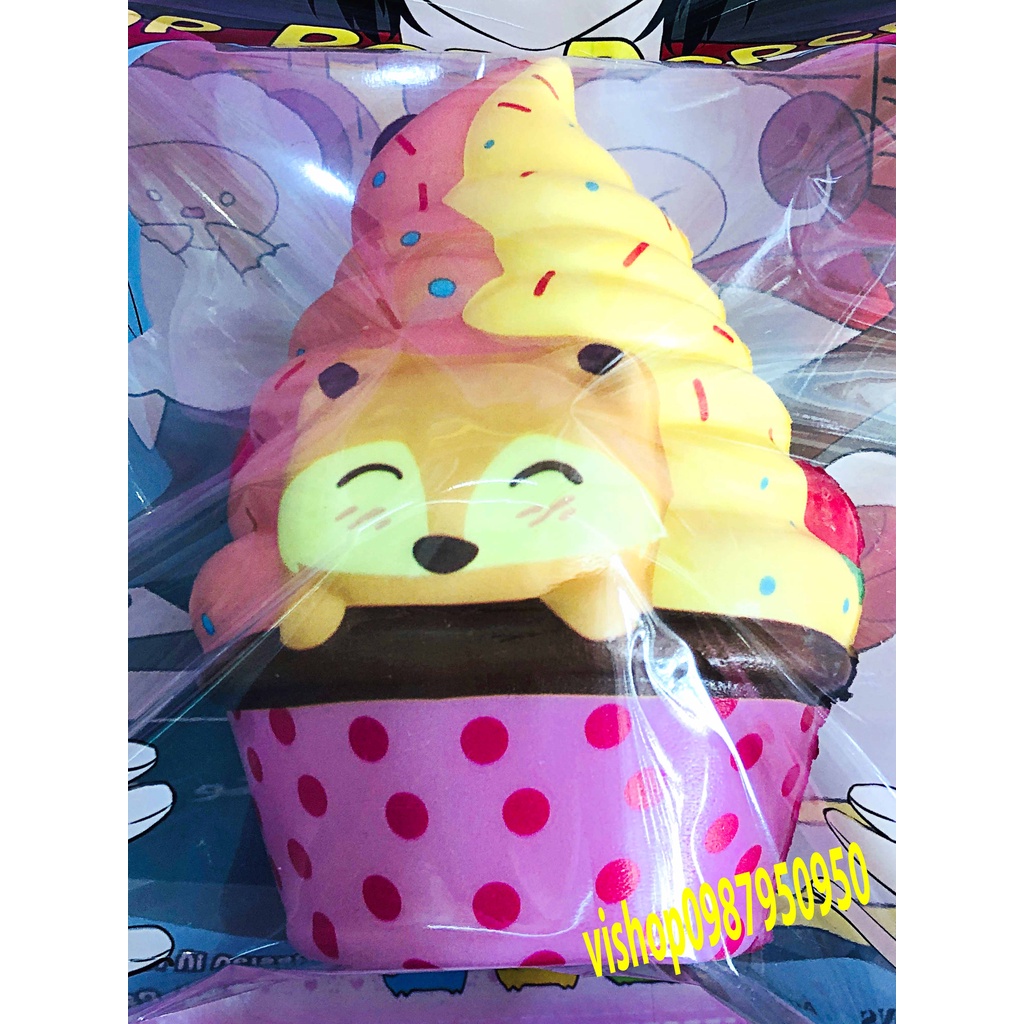 Squishy Lớn JUMBO Hình bánh gato kem shit thú gấu nâu Đồ Chơi Xốp Giảm Stress Hình mềm mịn dễ Thương đàn hồi Cho Bé