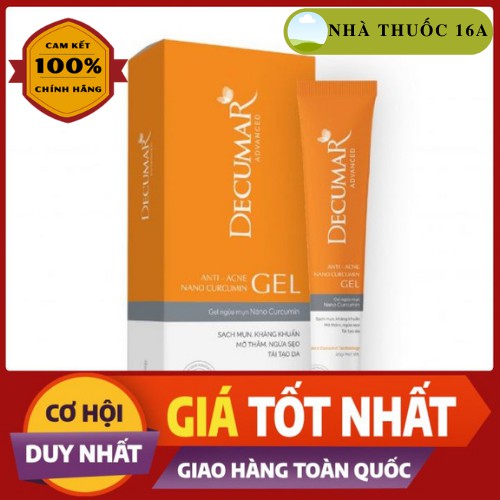 DECUMAR GEL - GIẢI PHÁP NGỪA MỤN, GIẢM THÂM SẸO BẰNG CÔNG NGHỆ NANO (DECURMA GEL TUÝP 20G)