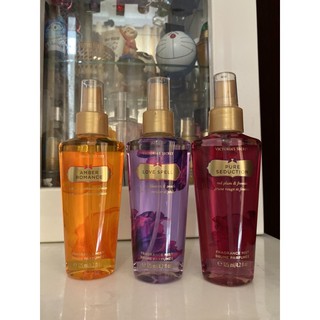 Xịt thơm - Sữa dưỡng thể Victoria secret Amber romance, Love spell, Pure seduction 125ml
