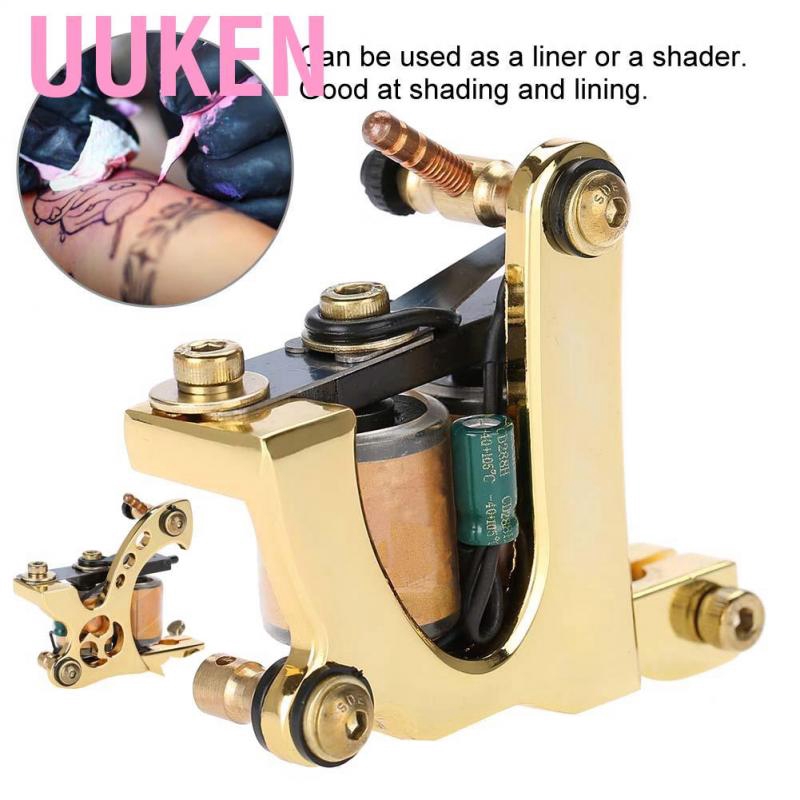 Máy xăm hình thủ công màu vàng Uuken 10 chuyên nghiệp chất lượng cao