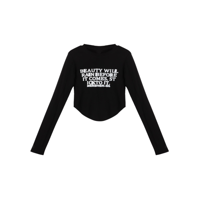 SUXI Áo Thun Tay Dài Cổ Tròn Dáng Ôm Thời Trang Mùa Thu Cho Nữ