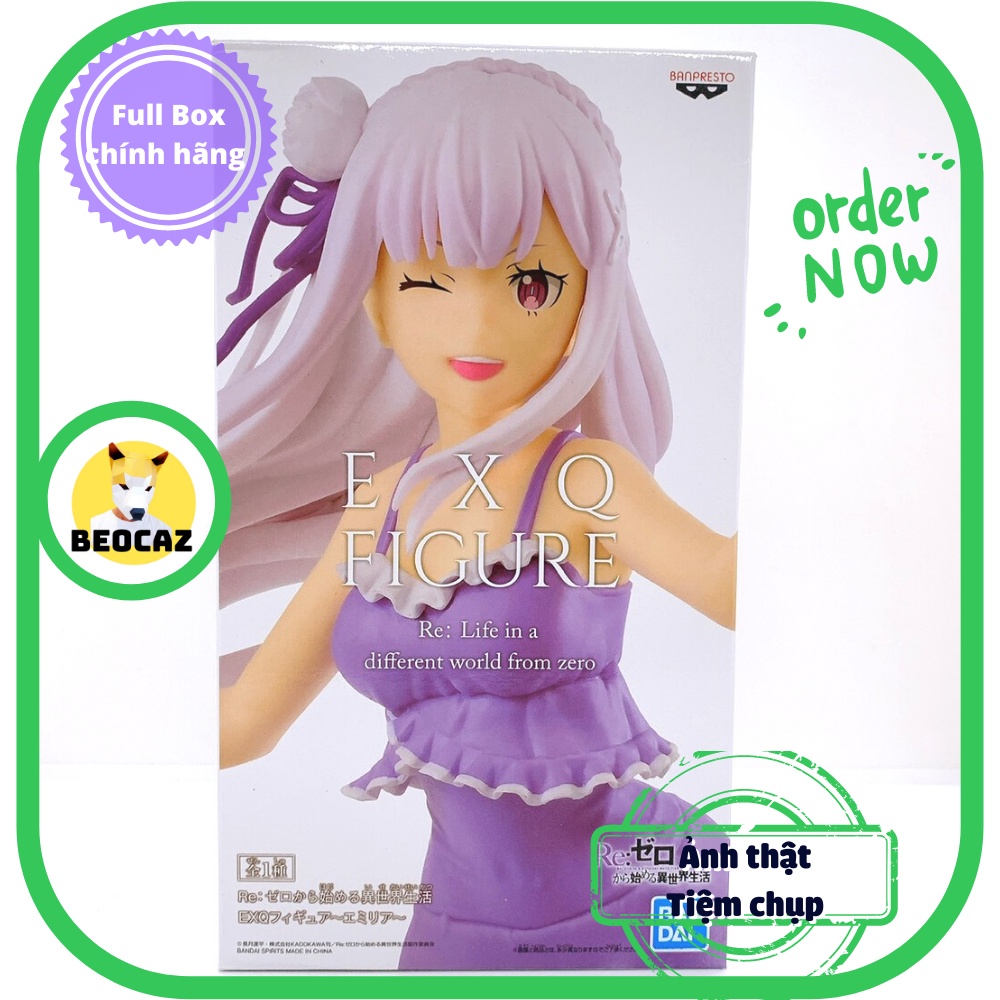 Mô hình Emilia Re: Zero - EXQ Figure dễ thương Chính hãng Banpresto - Starting Life in Another World