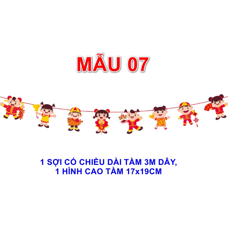 Cờ trang trí tết mẫu 07