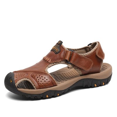 (VIDEO THỰC TẾ) Dép da sandal mũi rọ HNS trẻ trung năng động 4 màu