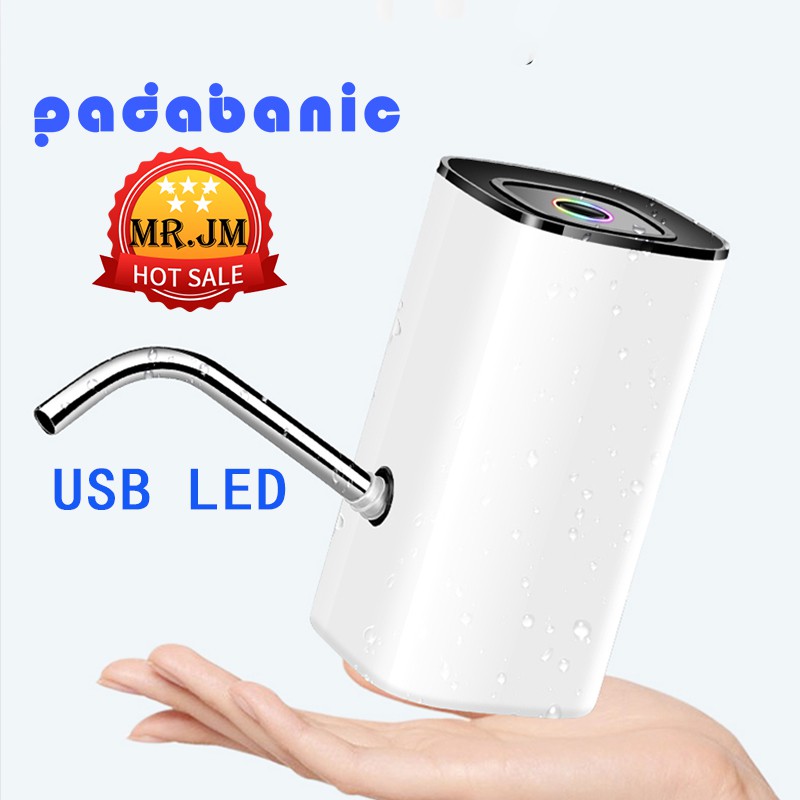 Vòi Bơm Hút Nước Tự Động Mini Padabanic Cho Bình Nước Lọc Rót Nước Rảnh Tay Sạc Tích Điện USB Bảo Hành