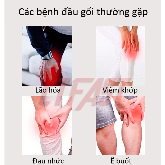 Máy massage đầu gối không dây thông minh CTFAST hỗ trợ điều trị đau khớp gối, công nghệ nhiệt hồng ngoại