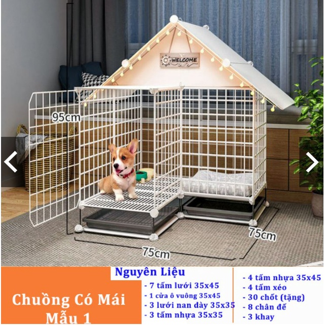 Miếng Lưới Ghép Vạn Năng 35x35cm - Lắp Ghép Chuồng Mèo, Quây Chó, Chuồng Thú Cưng