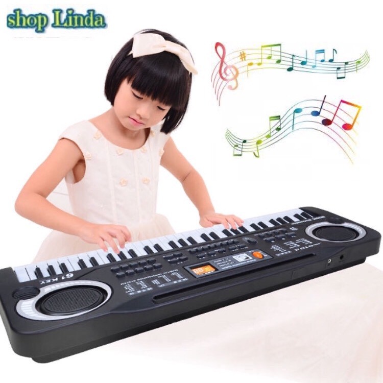 [Mã LIFE020650K giảm 10% đơn 200K] [BH 1 đổi 1] Đàn Piano Đàn điện tử cho bé tập 61 phím cho bé mơi chơi tặng kèm mic