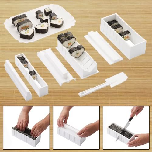 Đồ Làm Sushi Kimbap Cơm Cuộn 10 Món Tiện LợI (4 Khuôn) TR1120