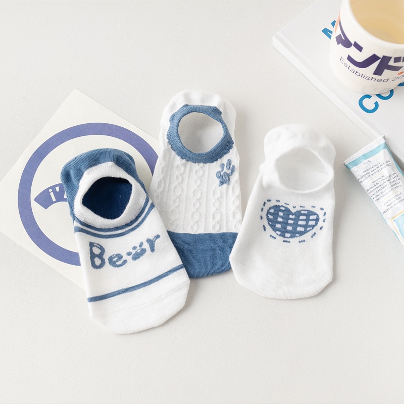 Vớ Cotton Ngắn Mỏng Chống Trượt In Họa Tiết Hoạt Hình Dễ Thương Thời Trang Mùa Hè Cho Nữ