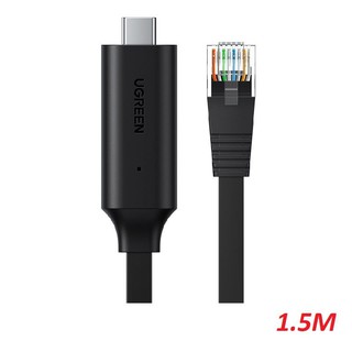 Ugreen 80186 1.5m cáp console rj45 ra type c màu đen usb debug cm204