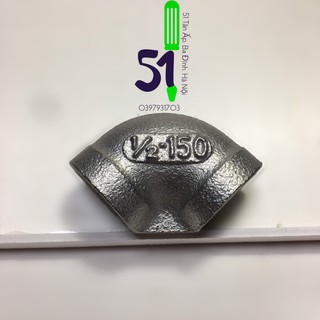 Cút vuông inox cỡ 15 (hoặc cỡ ren 21mm) | Co | Cút vuông 2 đầu ren trong inox 15