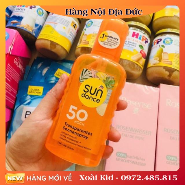 Kem chống nắng Sundance dạng xịt nước của Đức -Date mới đủ bill