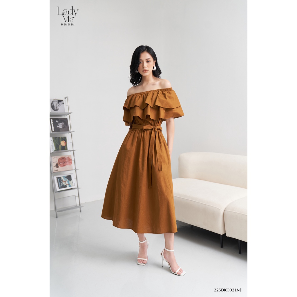 Đầm thô trễ vai dáng dài LADY ME by Eva de Eva 22SDKO021N