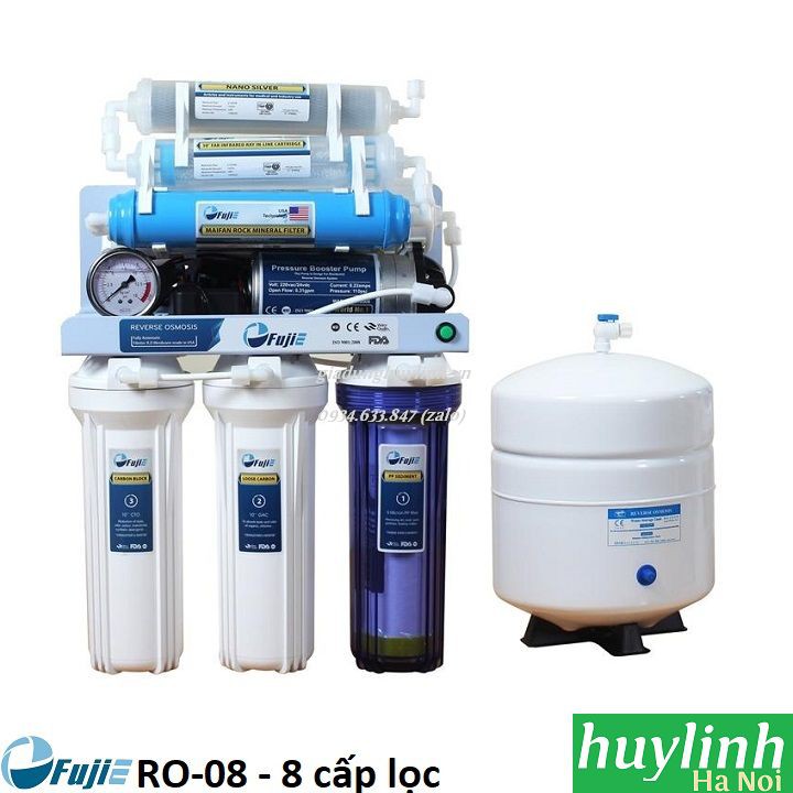 Máy lọc nước RO 8 lõi Fujie RO-08 - Có tủ cường lực