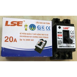 LS101 Cầu dao an toàn- CB cóc (Aptomat Chính Thái LSE màu đen 6A/10A/15A/20A/30A/40A)