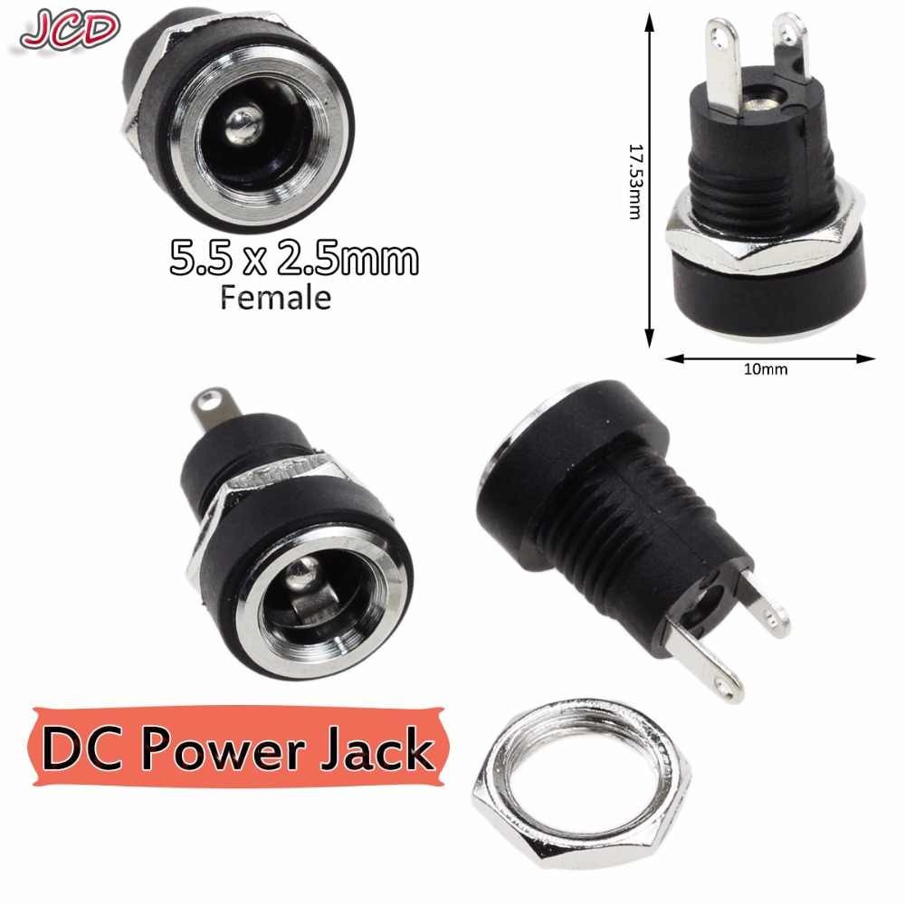 Jack DC cái 5.5x2.5, Bộ 10 jack nối DC 12V 3A tiện dụng