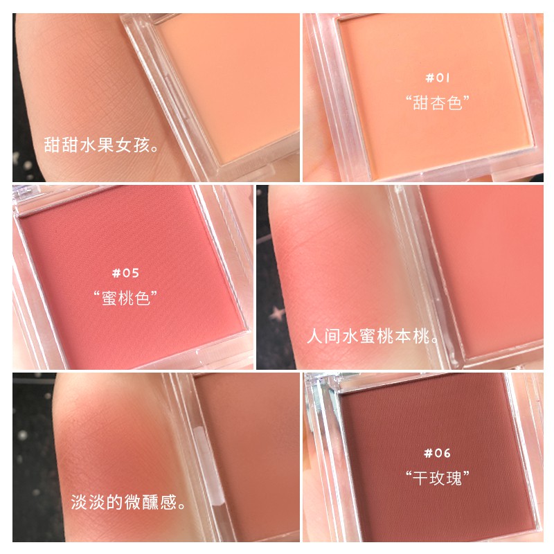 Màu Sắc (Hàng Mới Về) Phấn Má Hồng 6 Màu Tùy Chọn Trang Điểm Tự Nhiên | BigBuy360 - bigbuy360.vn
