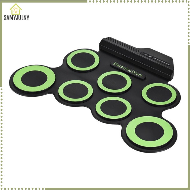 Bộ Trống Điện Tử Famy Gồm 7 Miếng Đệm Silicone Và Dùi Trống
