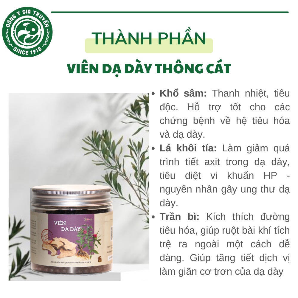 Viên dạ dày thảo dược Đông y gia truyền THÔNG CÁT