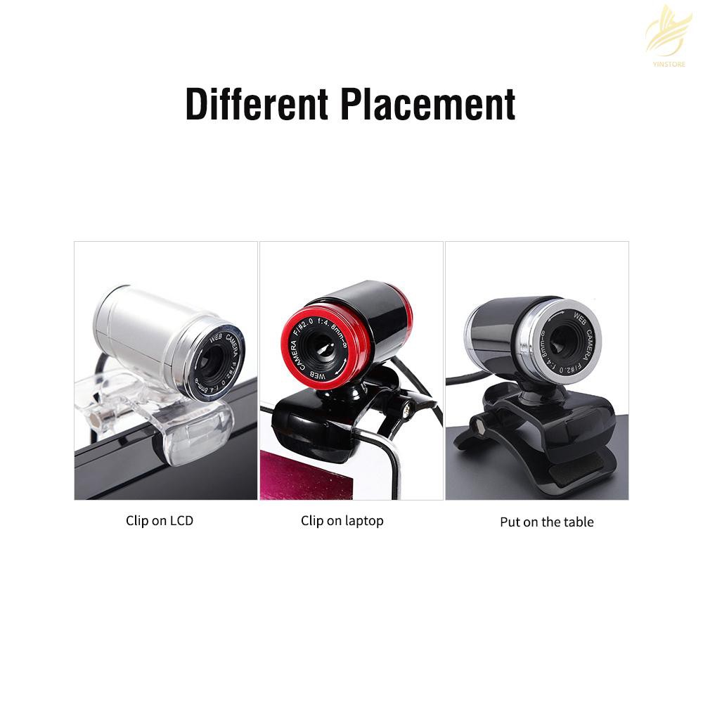 Webcam USB 2.0 12 Megapixel HD Xoay 360 Độ Kèm Kẹp Cho Máy Tính | BigBuy360 - bigbuy360.vn