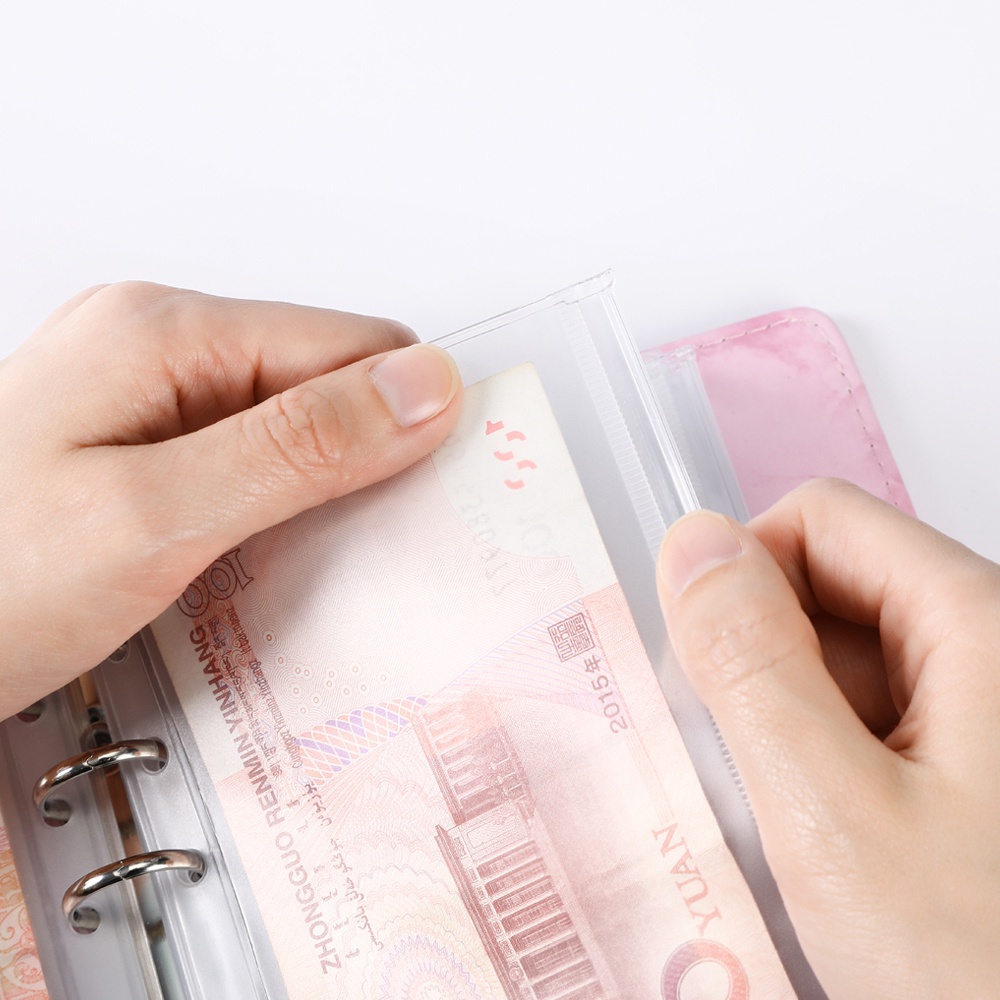 Mới Phong Bì Đựng Tiền Có Khóa Kéo Khổ A6 Tiện Dụng