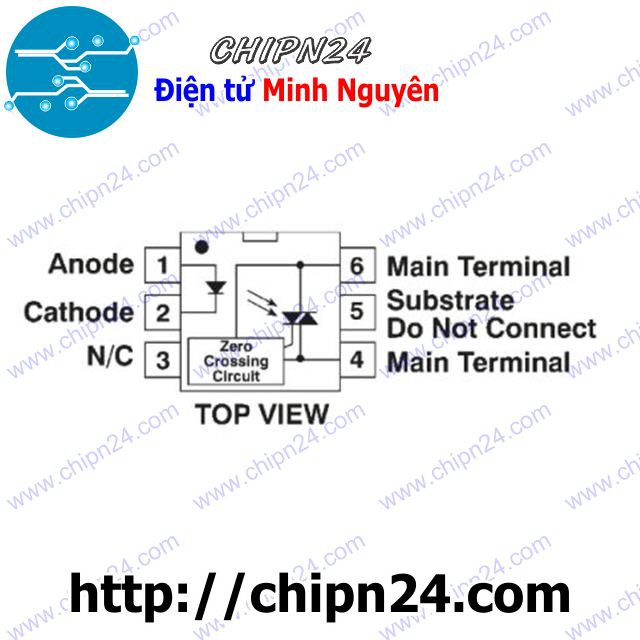 [2 CON] (DIP) Opto MOC3041 DIP-6 TRẮNG