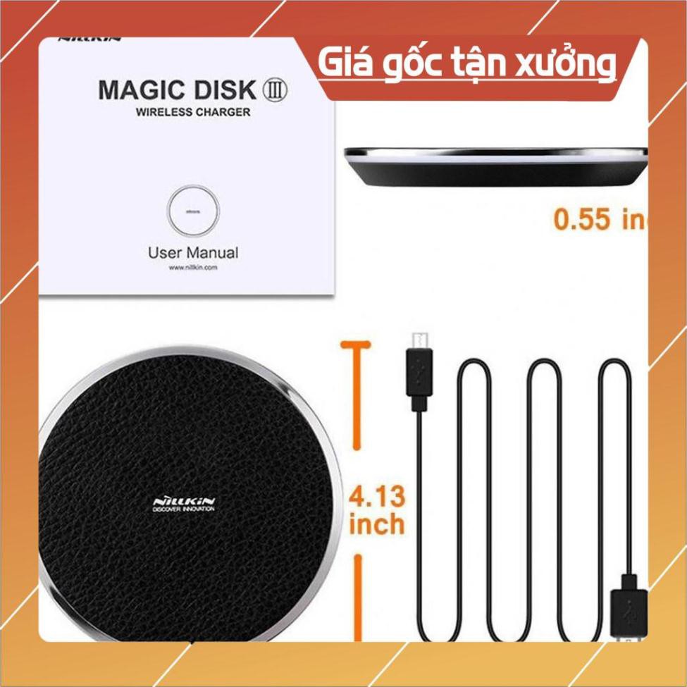 Đế sạc không dây hỗ trợ sạc nhanh chính hãng Nillkin Magic Disk III thế hệ thứ 3 đạt chuẩn MFI của Apple