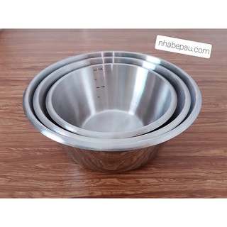 💦(Sale 735k giảm còn 700k) Thố trộn Inox 304 XK 36cm CỰC CHẤT- DÀY- ĐẸP♥♥♥ (Size lớn, lòng rộng, dày đẹp)